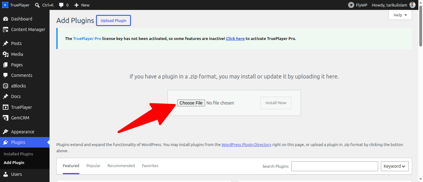 Upload plugin